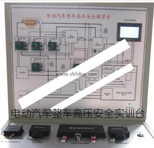 電動汽車高壓安全防護(hù)系統(tǒng)示教板